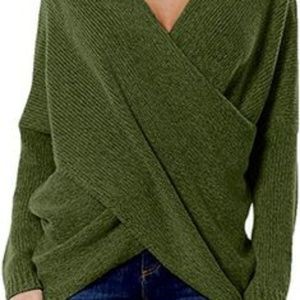 Persun Green Wrap Sweater